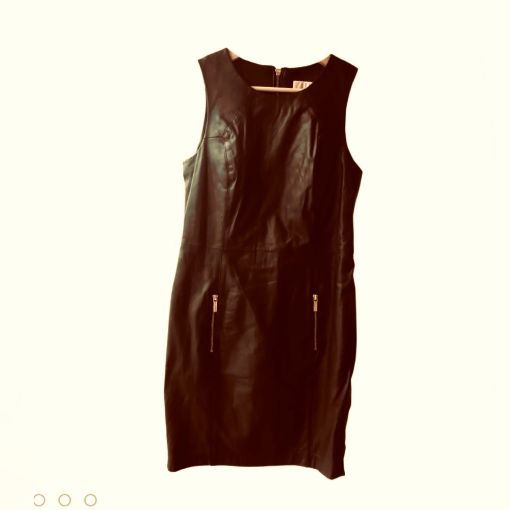 Michael Kors chocolate brown/ mahogany Leather Dress